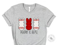 Peepin' It Real Baseball Peep Bunny Graphic Tee