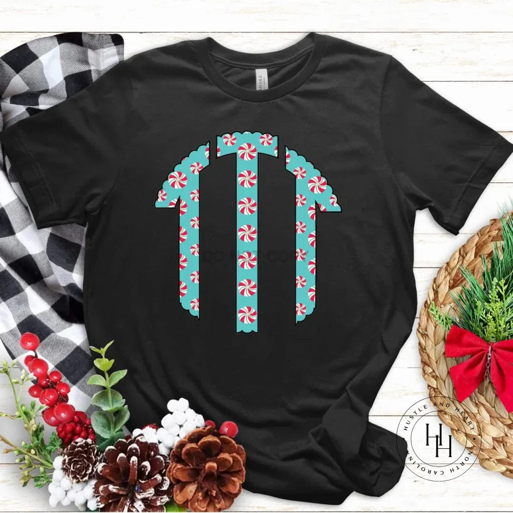 Peppermint Swirl Monogram Graphic Tee