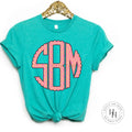 Pink Lemon Slices Monogram Graphic Tee