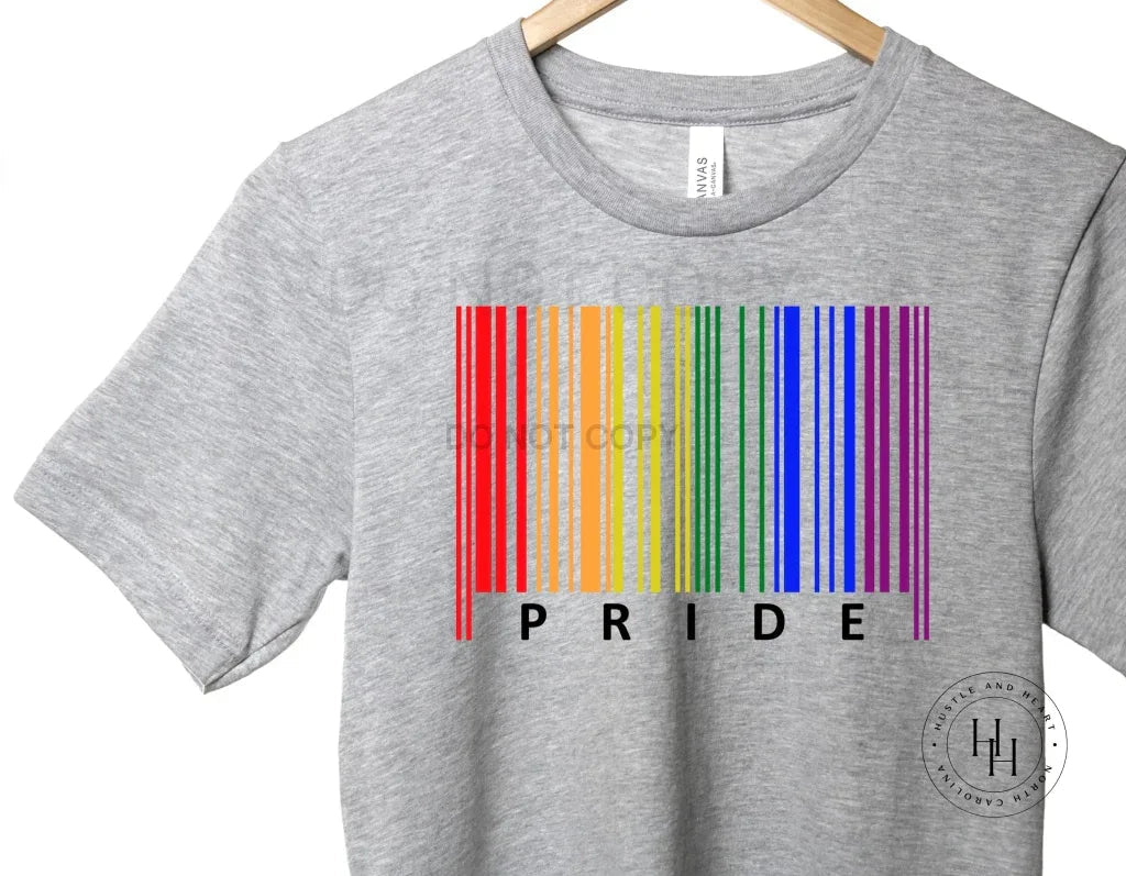 Pride Rainbow Barcode Graphic Tee