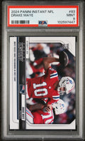 Graded 2024 Panini Instant NFL Drake Maye #83 Rookie RC Football Card PSA 9 Mint