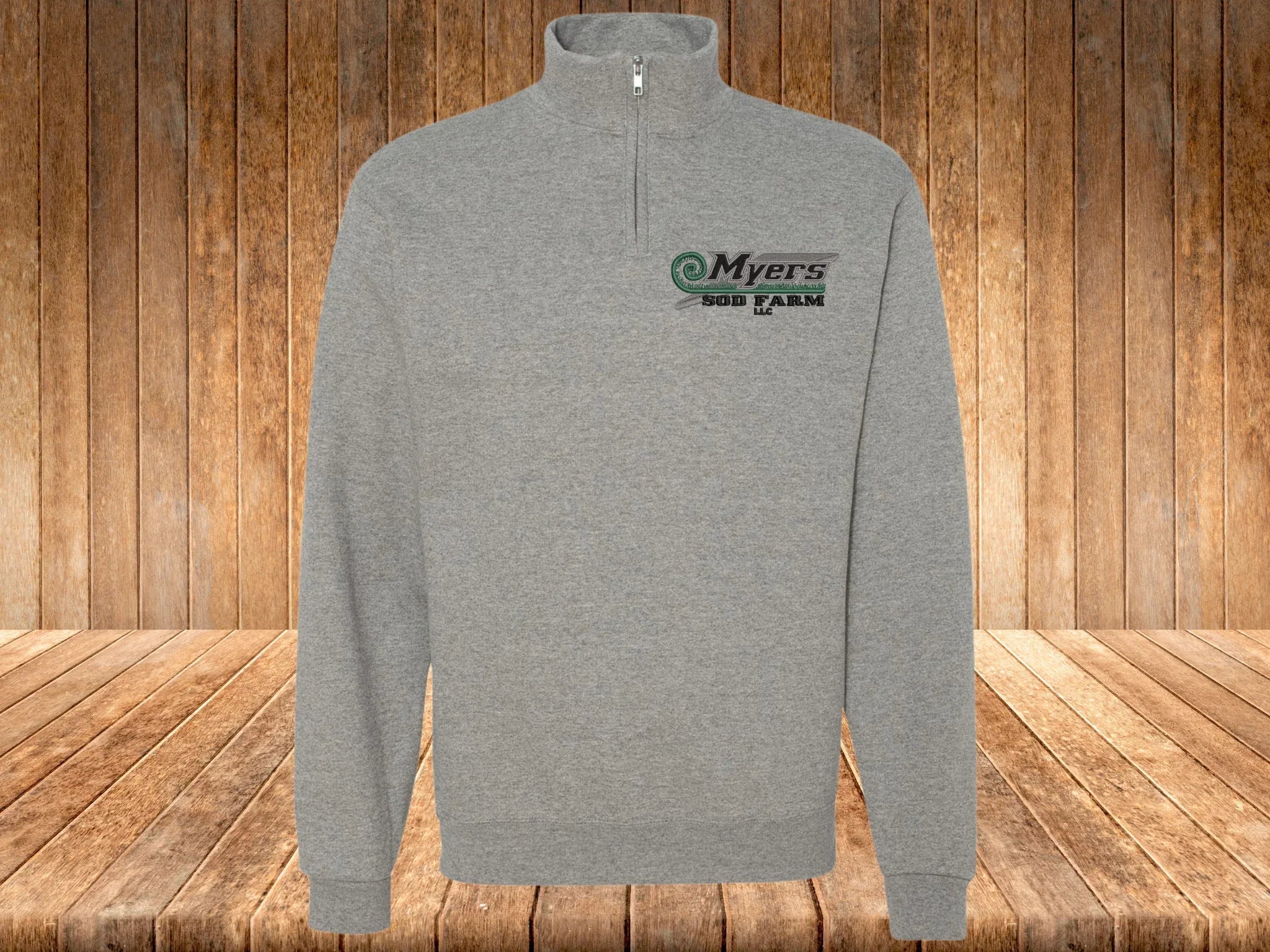 Myers Sod Farm Embroidered Quarter Zip Fleece Sweatshirt