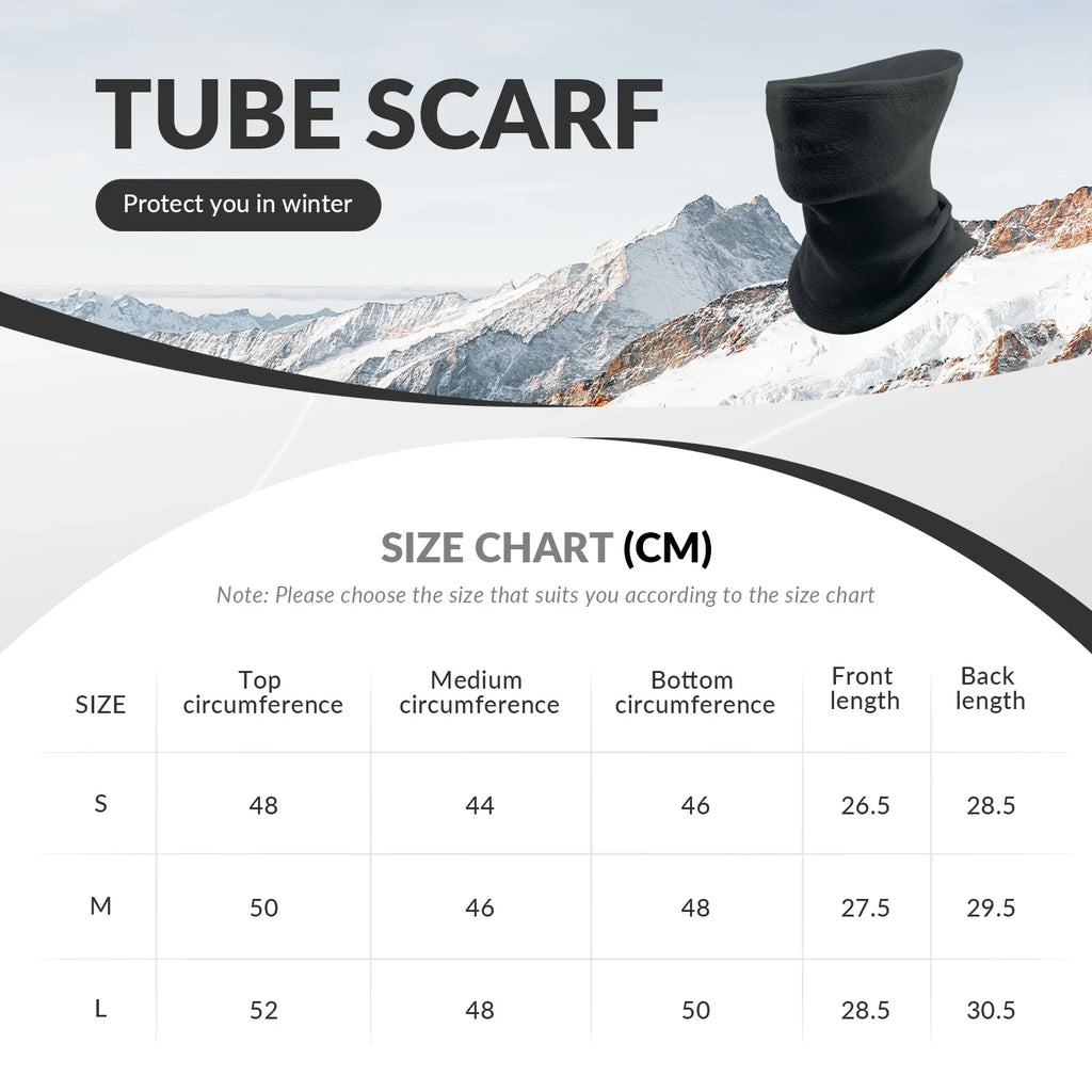 Double-Sided Fleece Integrated Face and Neck Warmer for Ultra Comfort