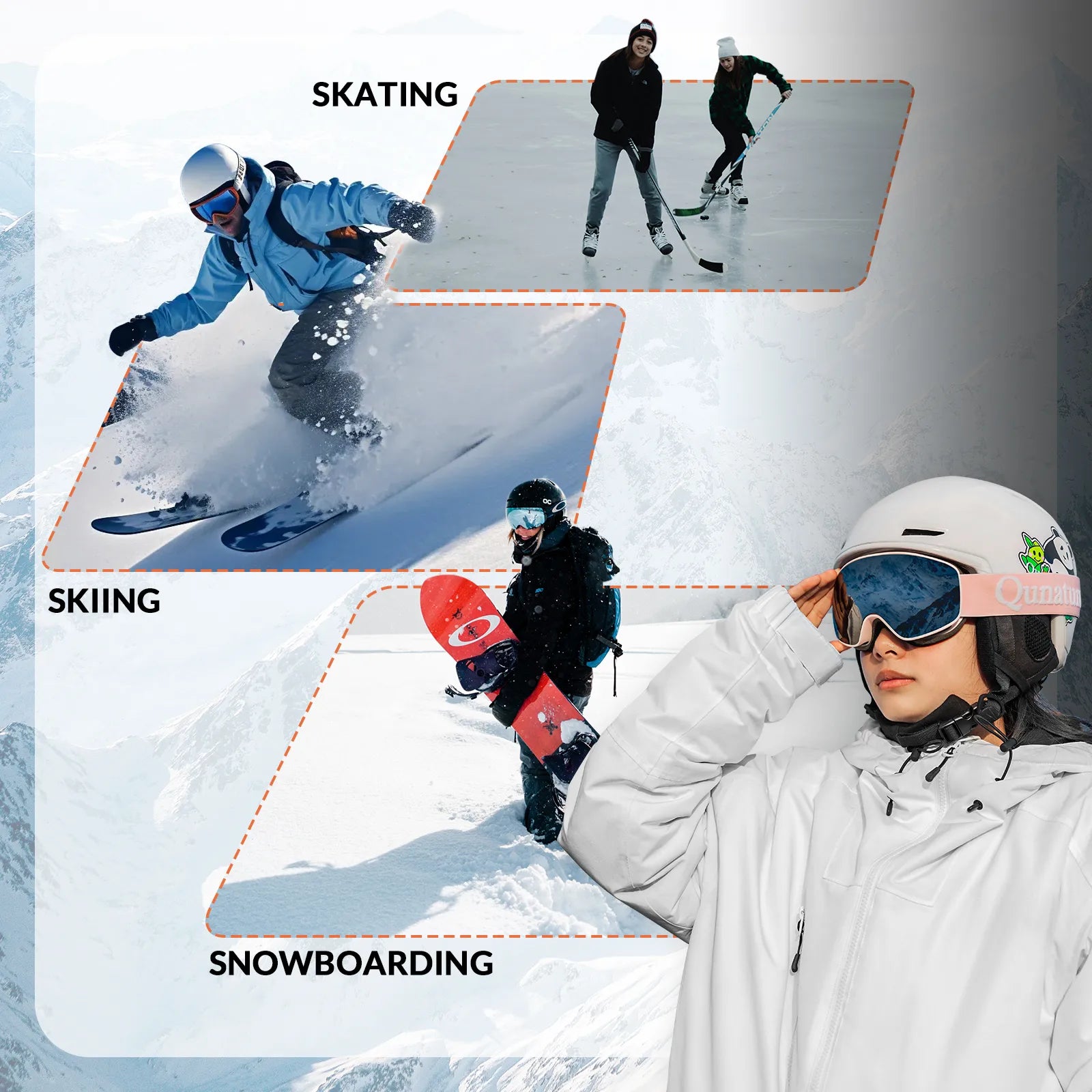 Ski Helmet with Adjustable Ventilation and Detachable Liner for Winter Sports