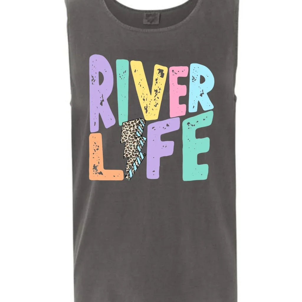 River Life Comfort Color Tank Graphic Tee