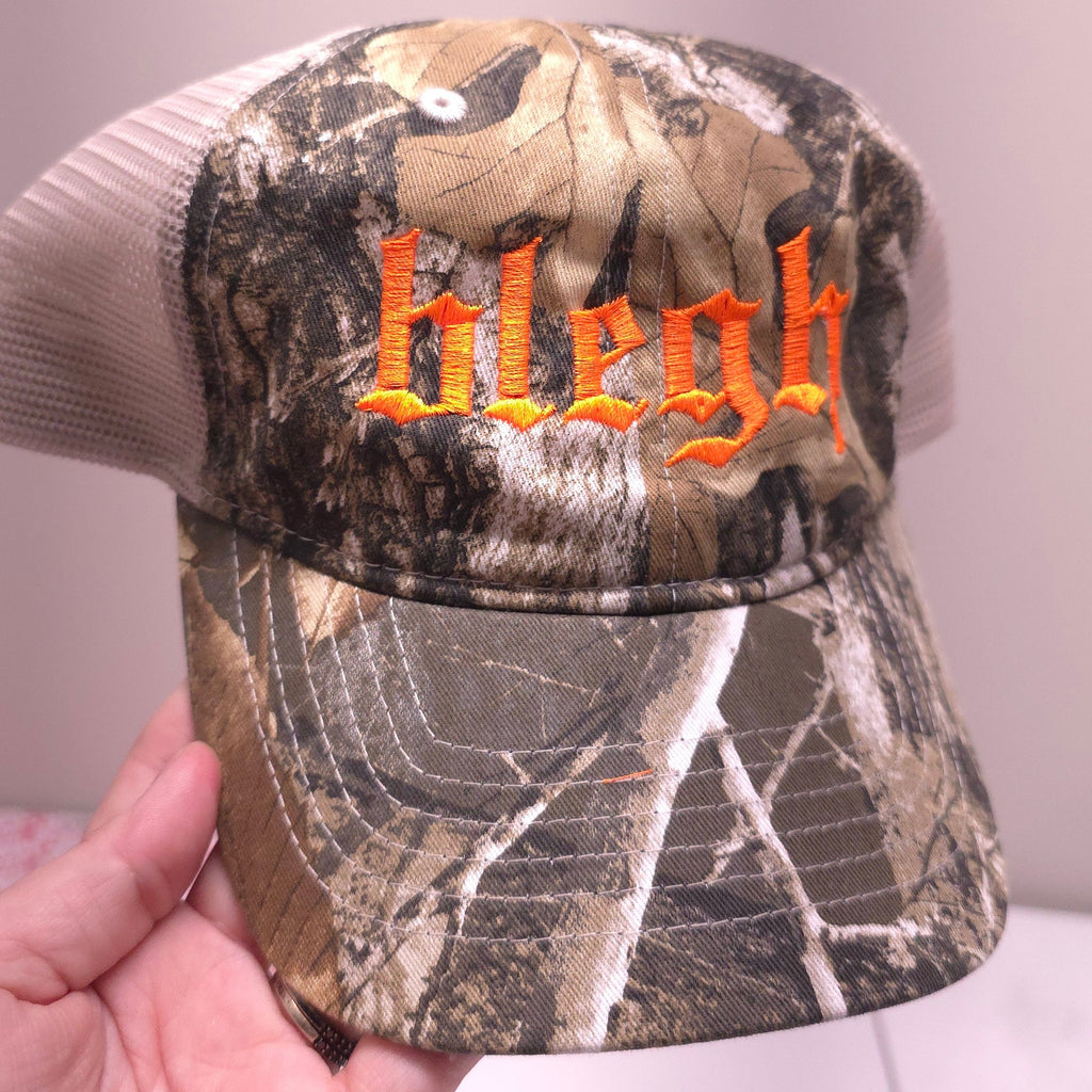 "blegh" Embroidered Camo Hat