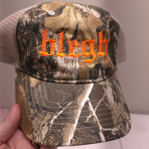"blegh" Embroidered Camo Hat