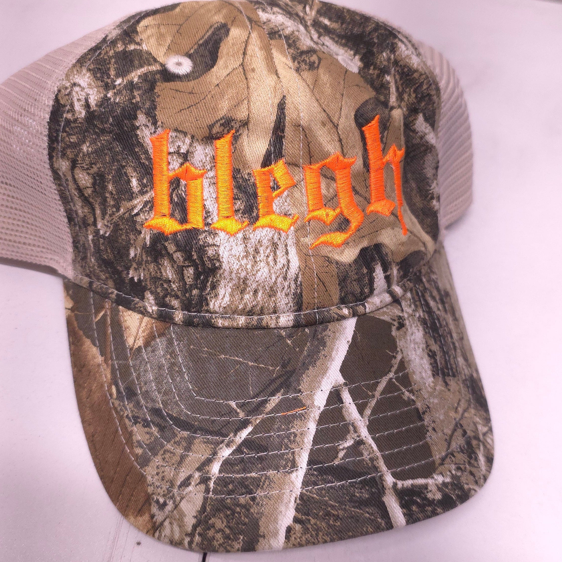 "blegh" Embroidered Camo Hat
