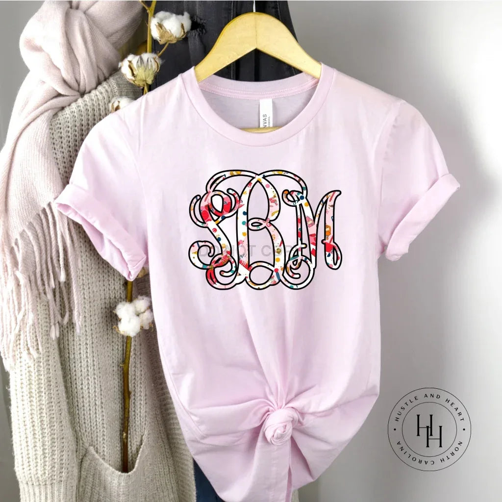 School Brushstrokes Monogram Graphic Tee