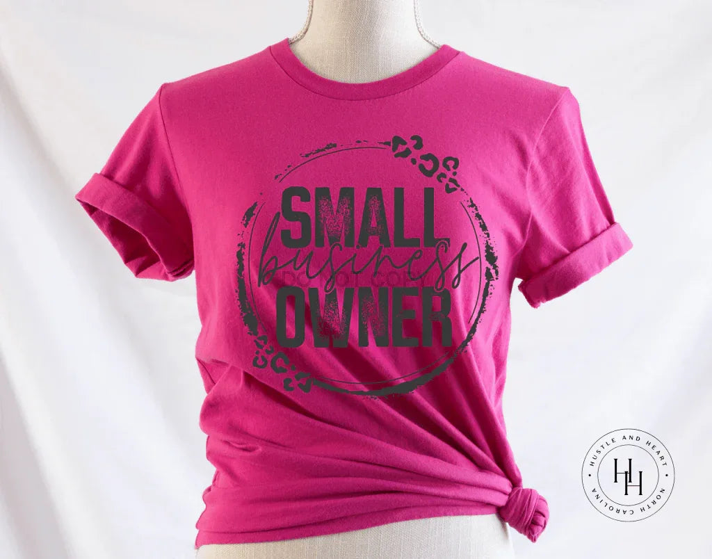 Small Business Owner Leopard Wreath Graphic Tee