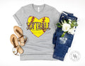 Softball Mom Leopard Graphic Tee