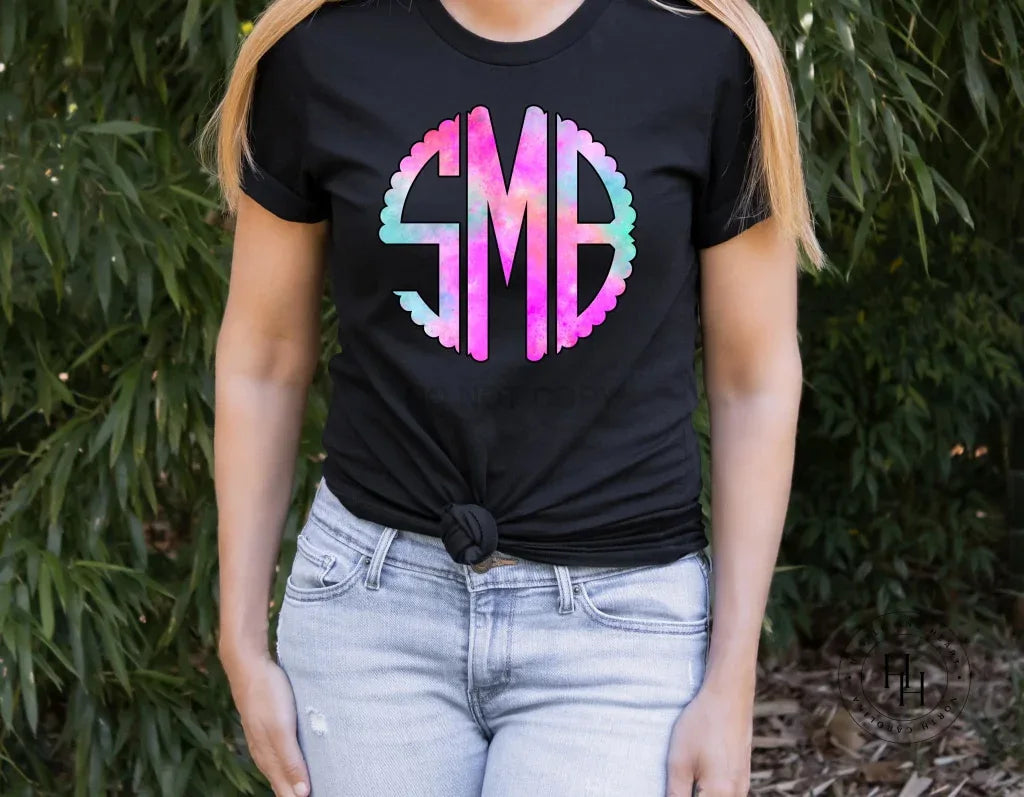 Spring Swirl Monogram Graphic Tee