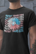 Wavy Protect Trans Kids Retro Graphic Tee