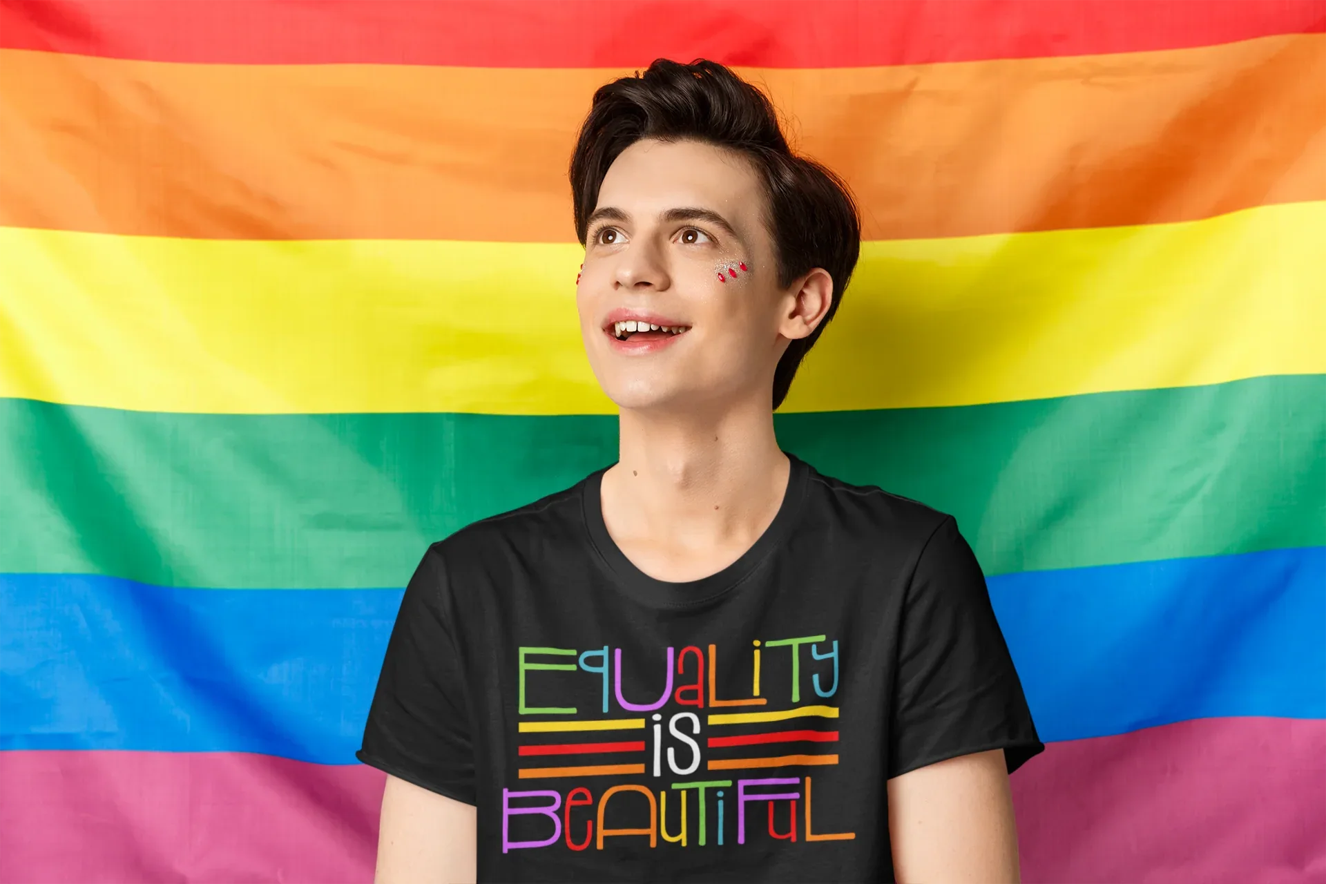 Equality is Beautiful Rainbow Graphic Tee
