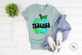 Teacher Blue Watercolor Apple Graphic Tee