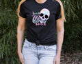 Your Parenting Advice Middle Finger Skull Graphic Tee
